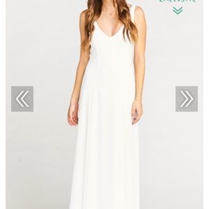 Show me your mumu white long dress